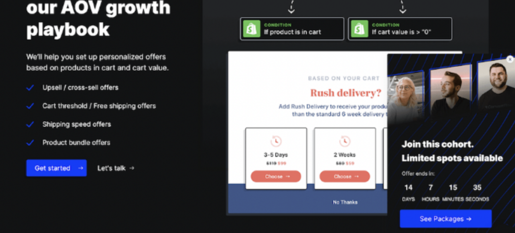 Promotional email for selling the course