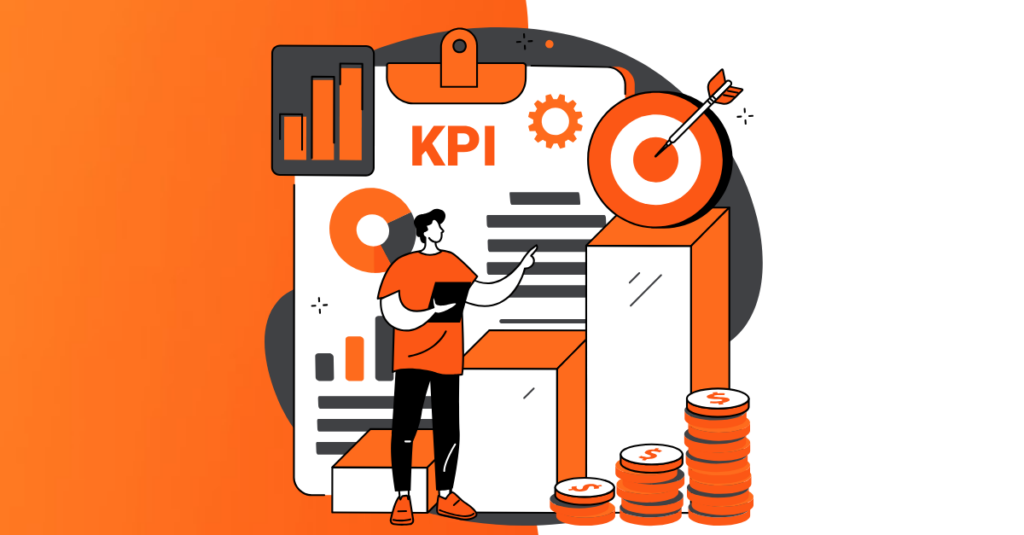 image of cartoon with KPI chart