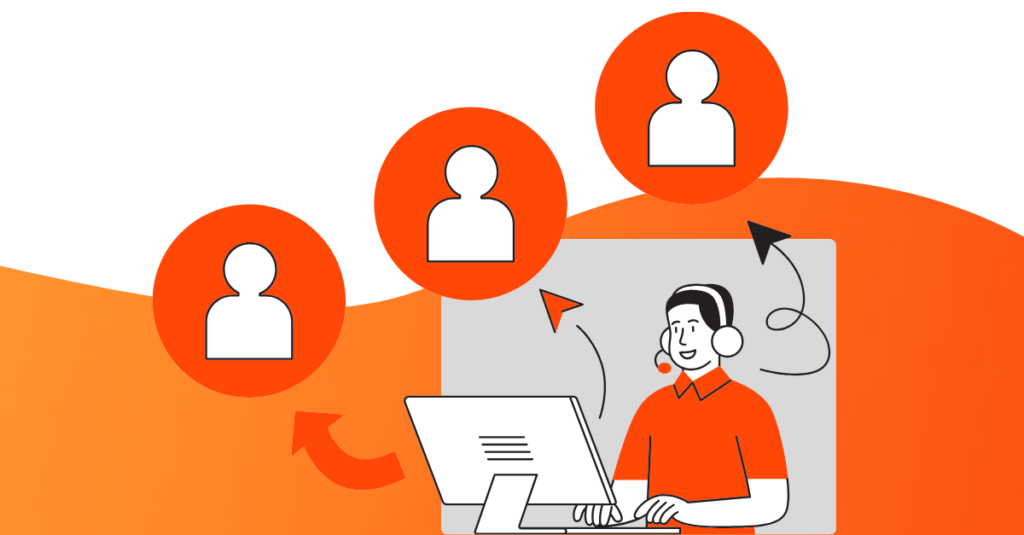 customer success cartoon and helping other cartoons