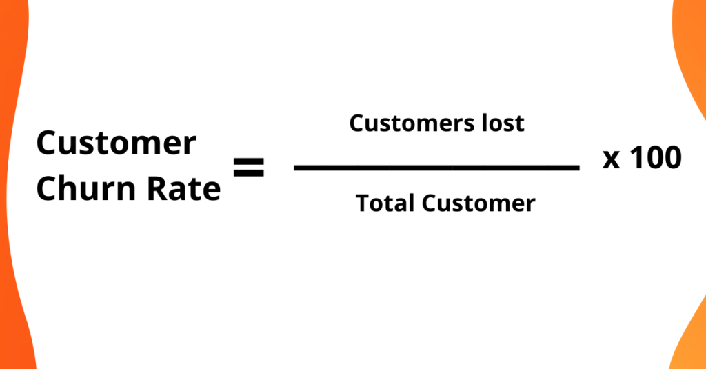 churn rate formula image and visual